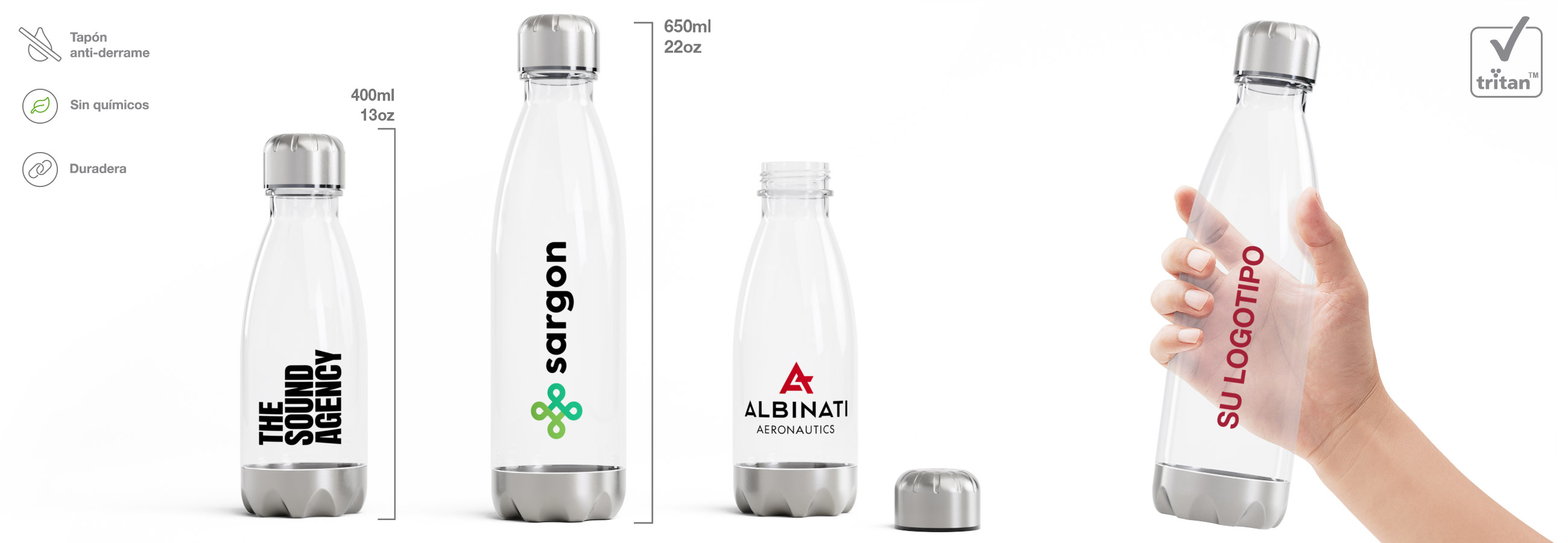 Botella de agua Nova Clear