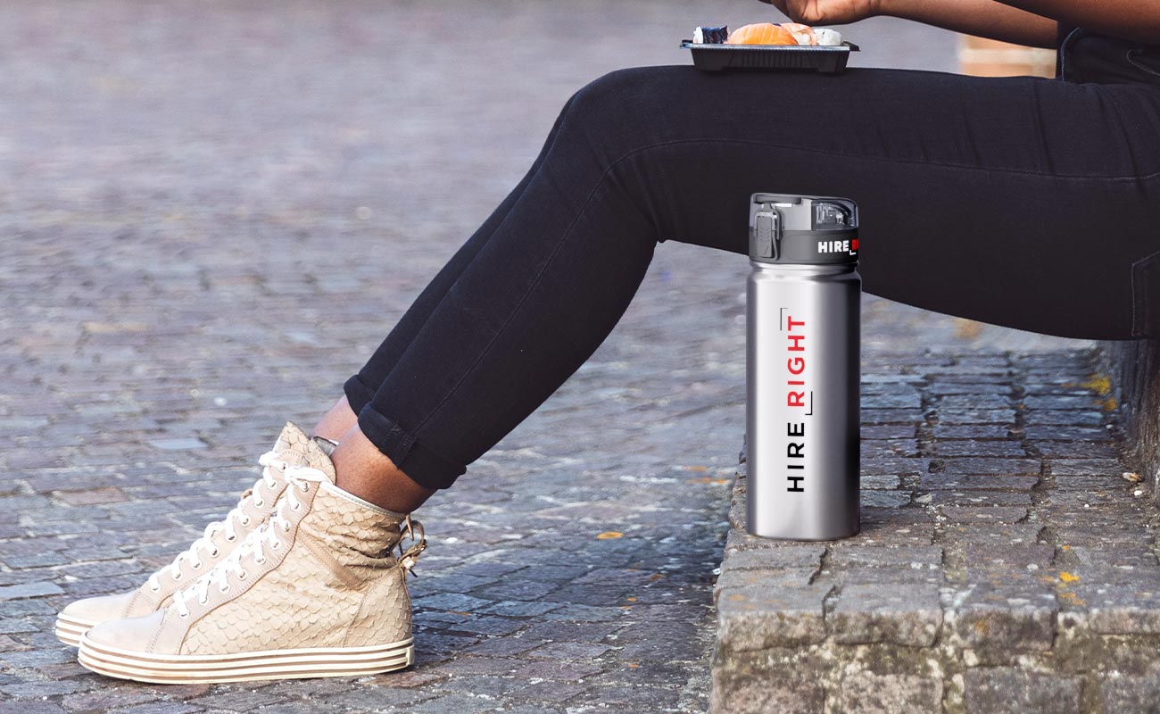 Aqualok Metal - Botella metálica con logotipo gallery thumbnail