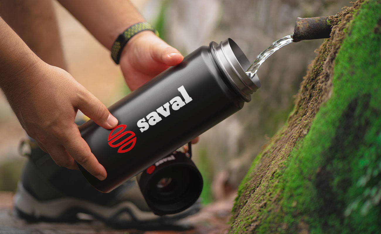 Aqualok Metal - Botellas de agua metálicas con logo gallery thumbnail