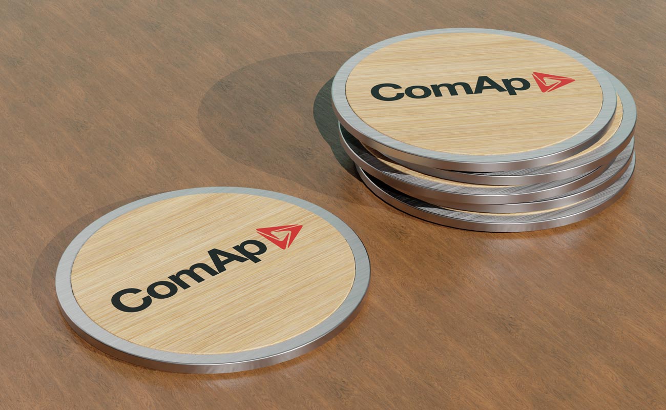 Base - Posavasos de bambú Personalizados con Su Logo gallery thumbnail