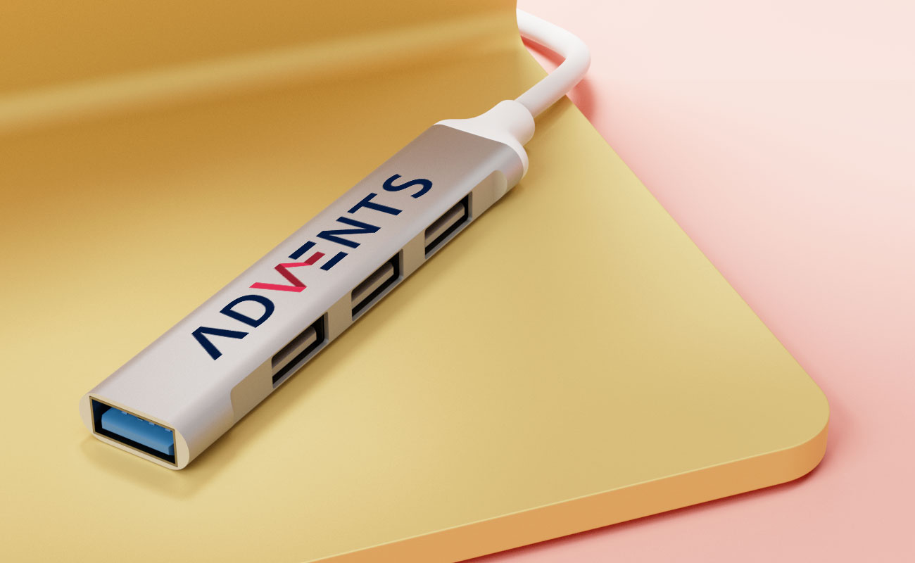 Expand - Hub USB de escritorio con Logo gallery thumbnail