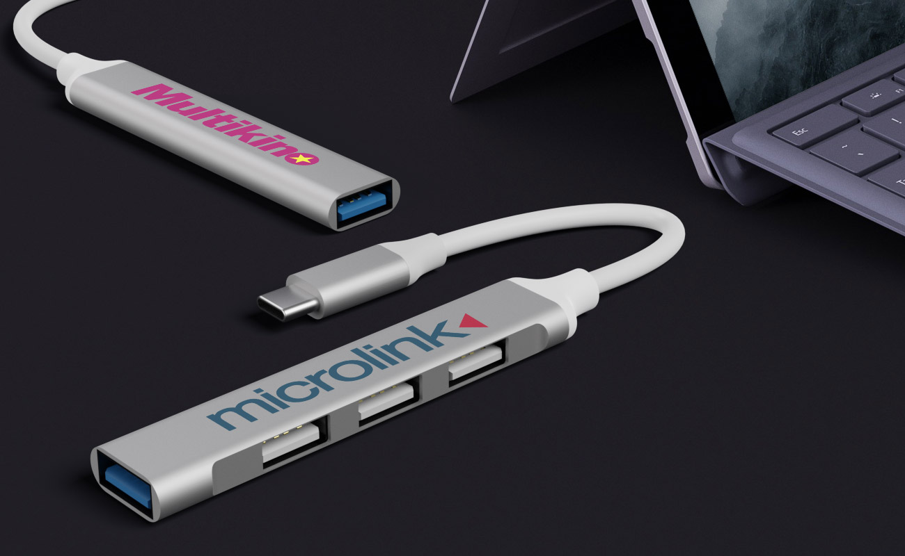Expand - Hub USB con Logo de 4 puertos gallery thumbnail