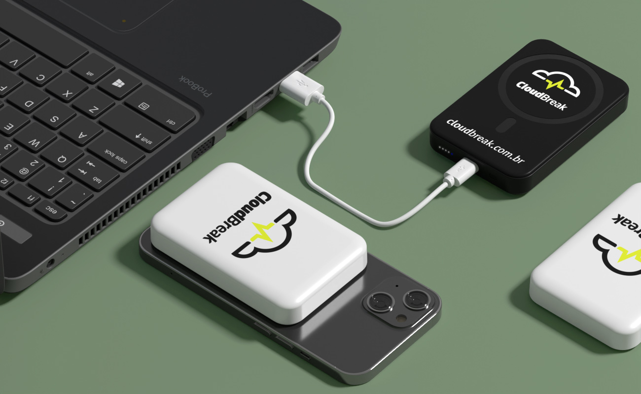 Force - Powerbanks inalámbricas magnéticas Publicitarias con Logo gallery thumbnail