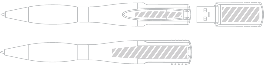 Bolígrafo USB Serigrafía