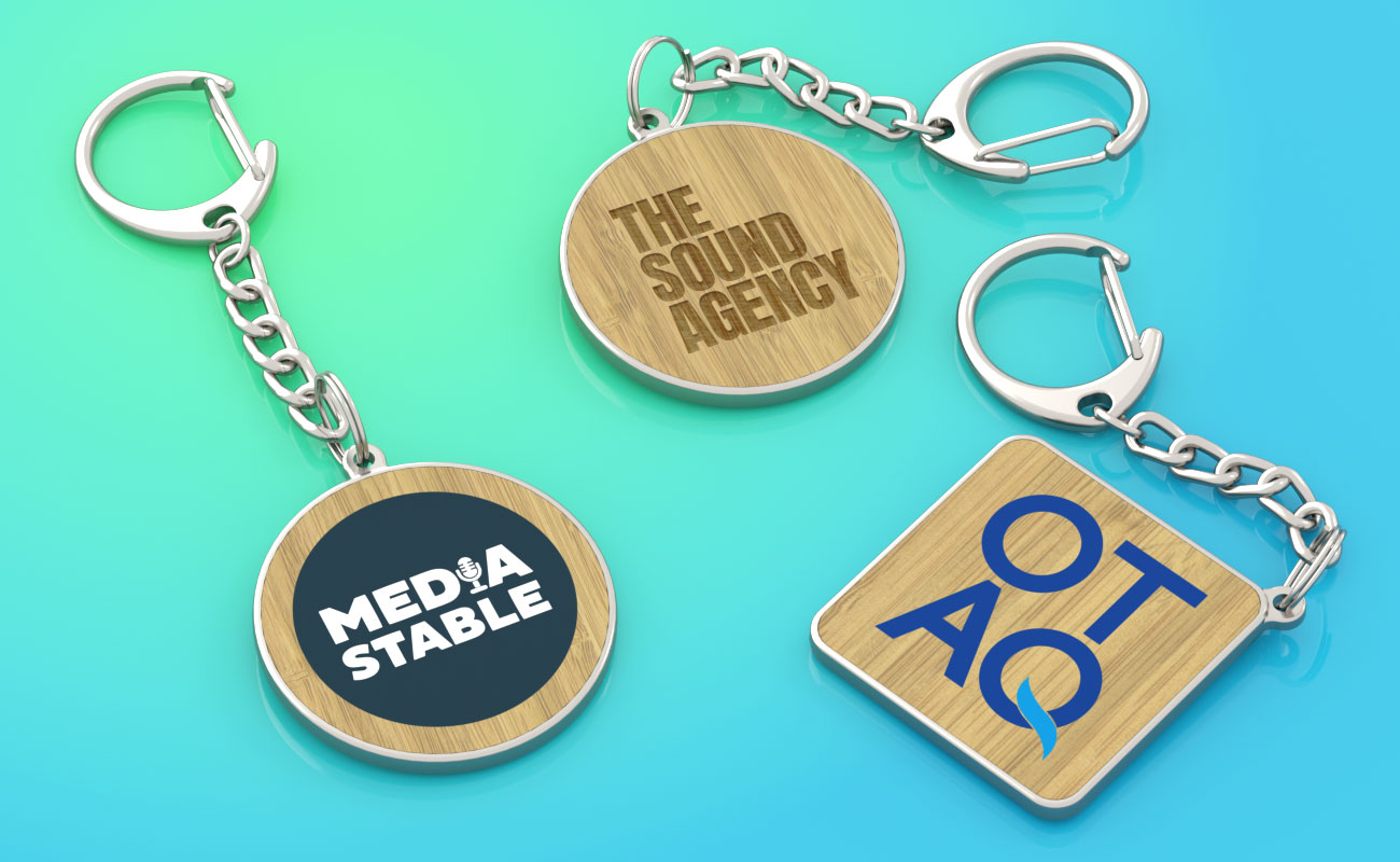 KeyCraft - Llaveros de bambú Personalizados con Su Logo gallery thumbnail