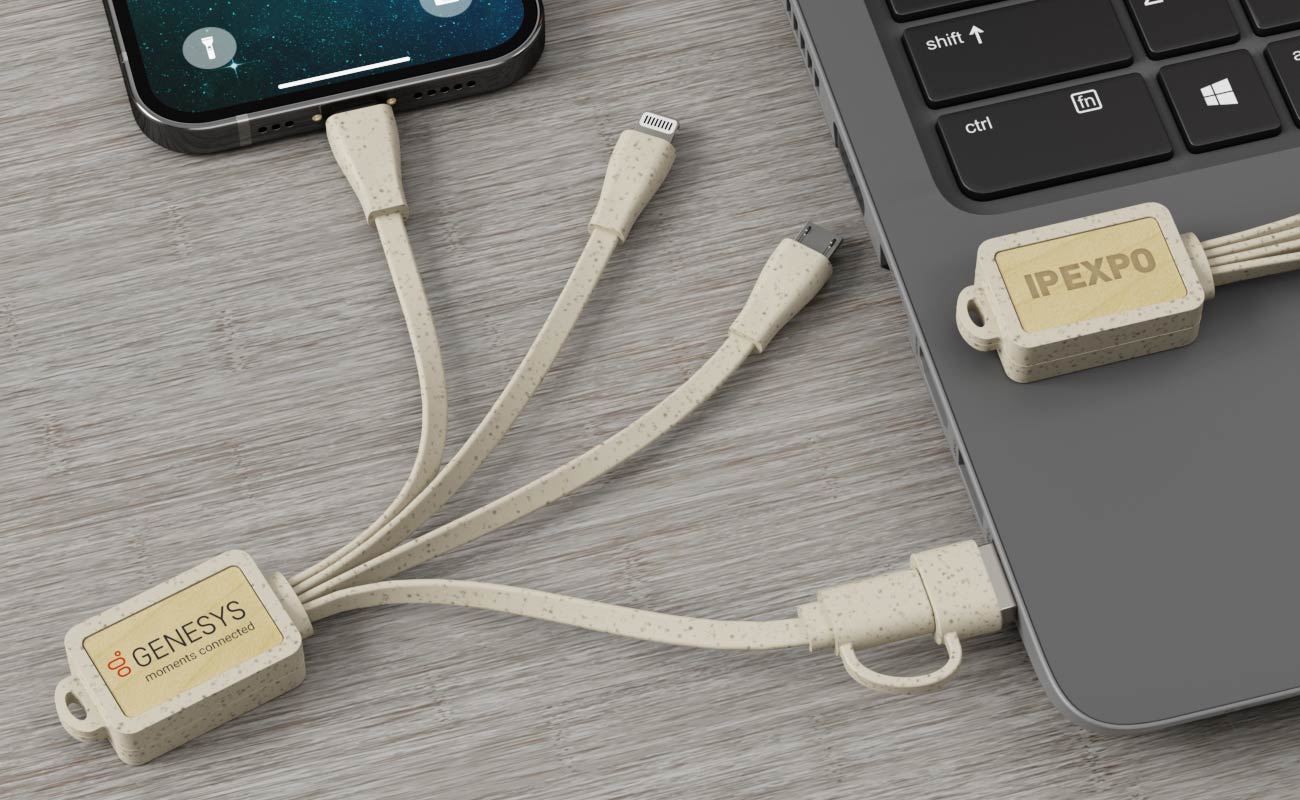 Multi Wood - Regalo Empresas Cable USB Triple gallery thumbnail