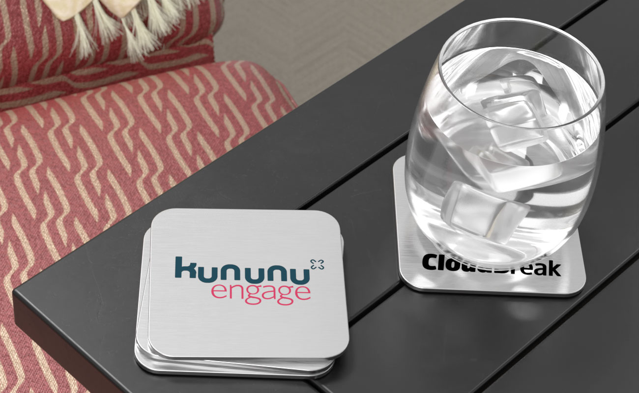 Node - Posavasos de aluminio Publicitarias con Logo gallery thumbnail