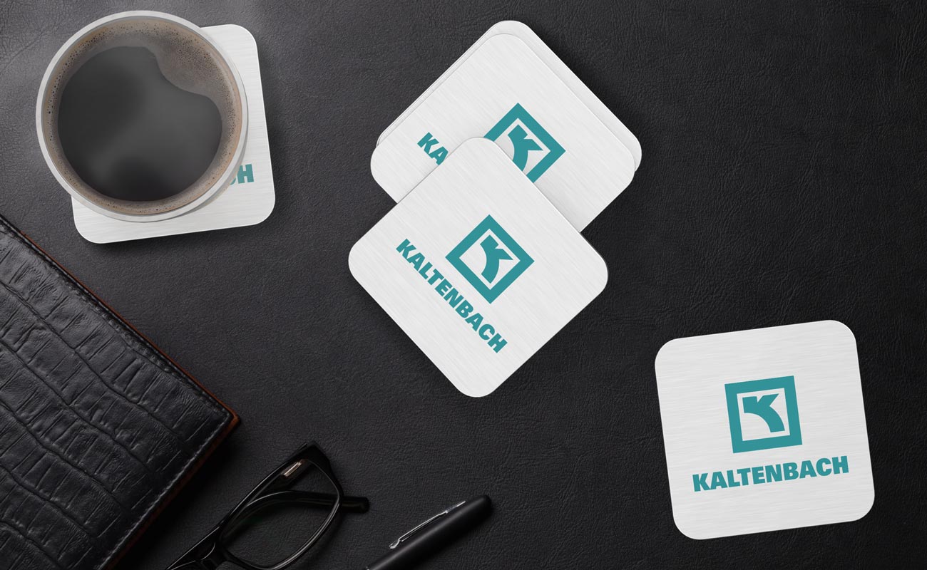 Node - Posavasos de aluminio con Logotipo gallery thumbnail