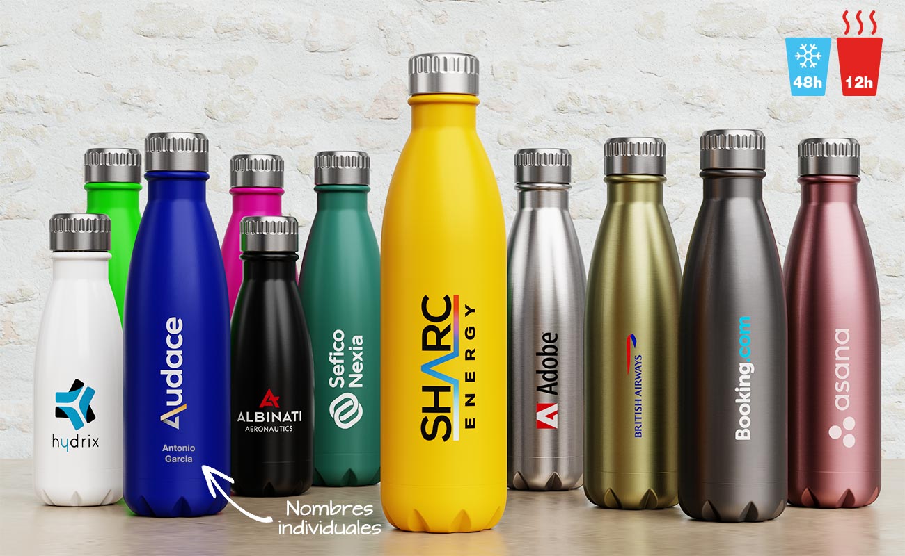 Botellas de agua deportivas personalizadas CON LOGO