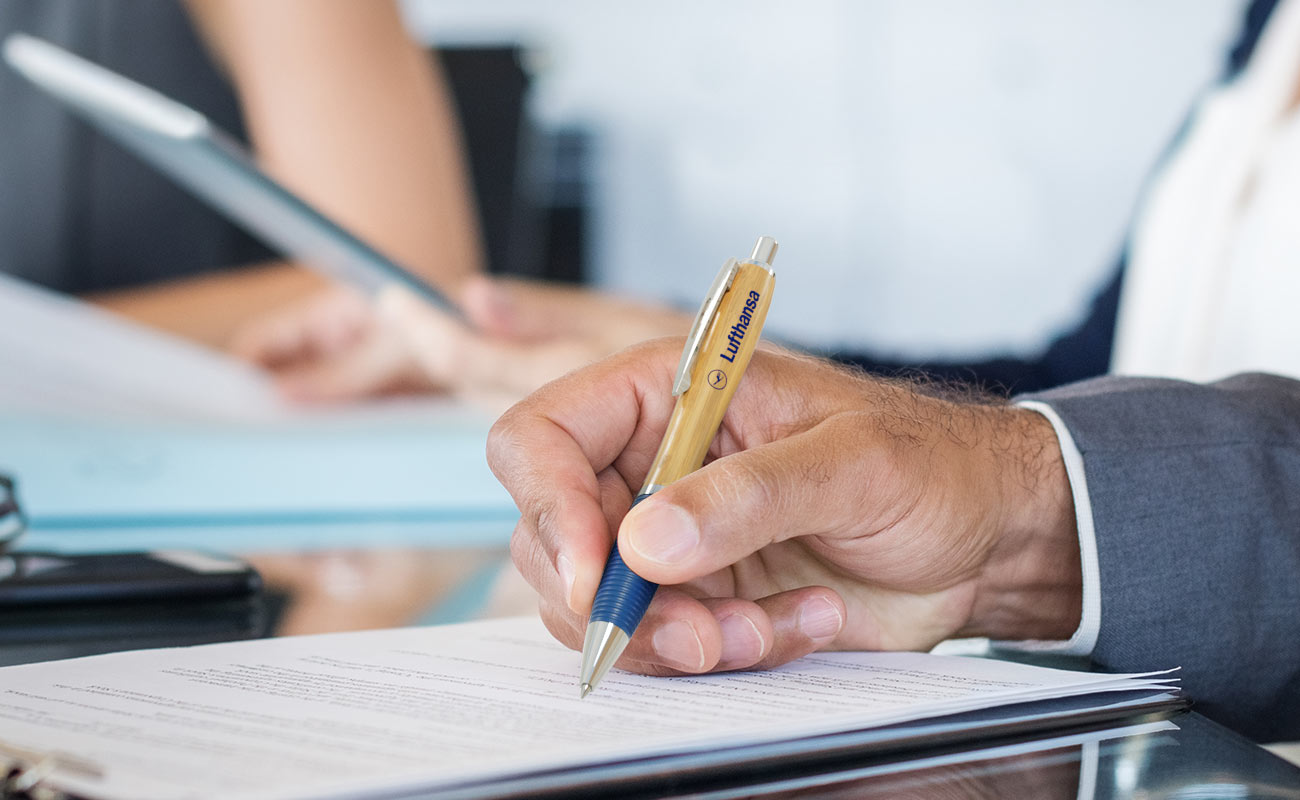 Ridge - Bolígrafos de bambú Publicitarios con Logo gallery thumbnail