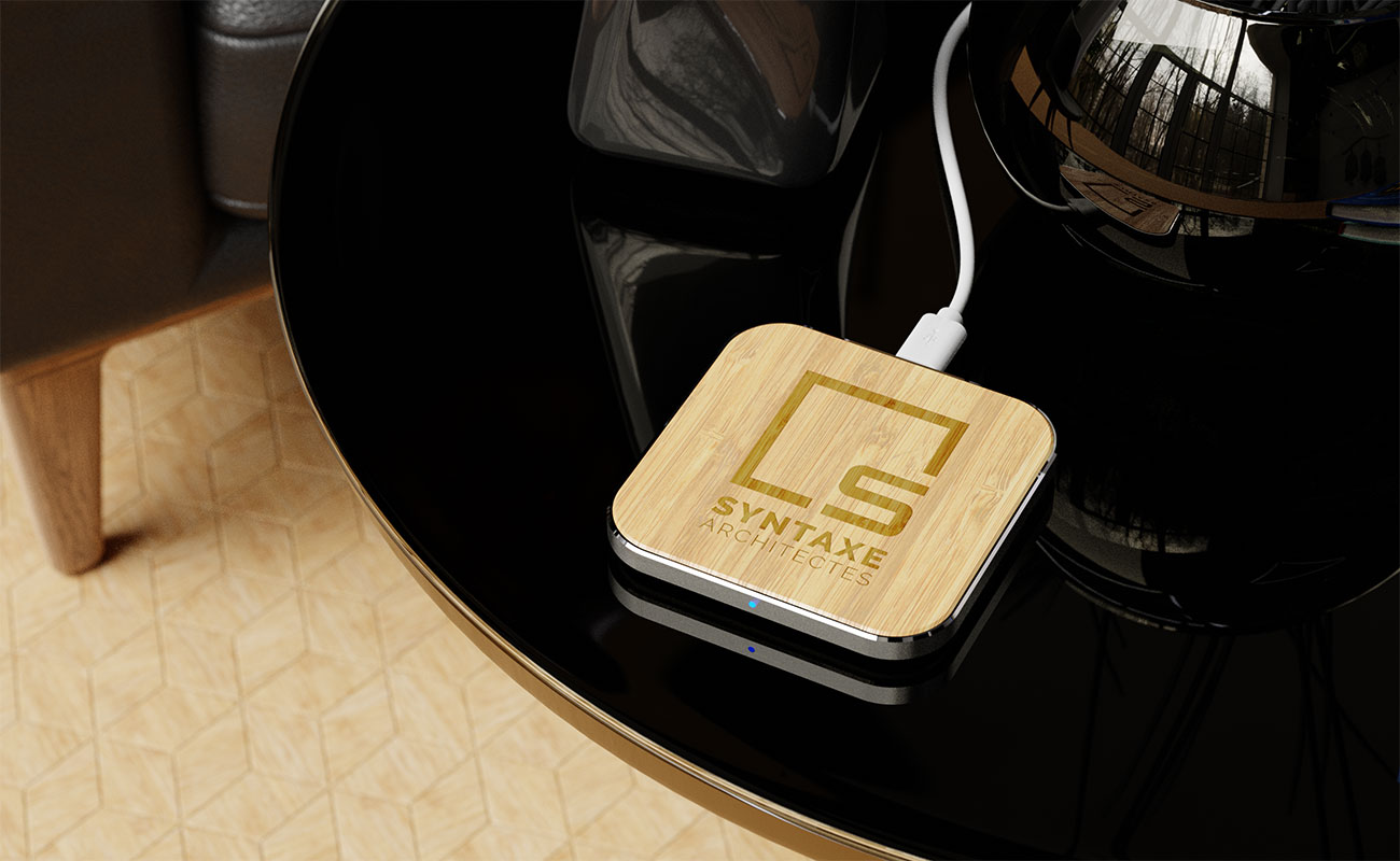 Savanna - Base de Carga Inalámbrica Promocional de Bambú gallery thumbnail