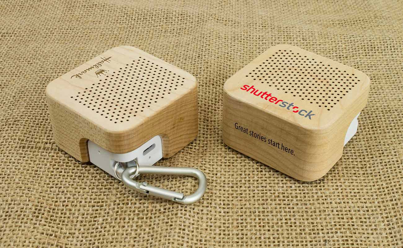 Seed - Altavoces de madera Bluetooth  con logotipo gallery thumbnail
