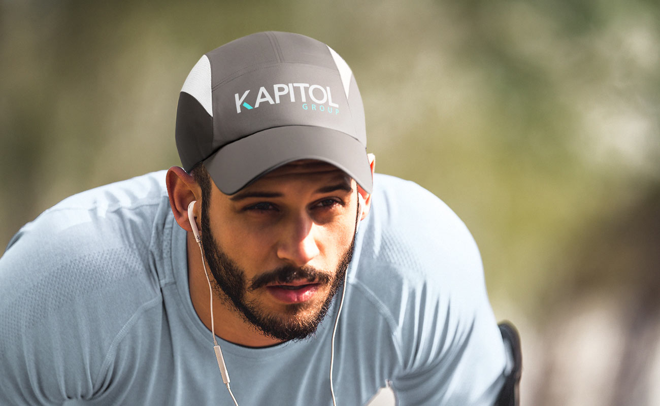 Sprinter - Gorras running impresas con logotipo gallery thumbnail
