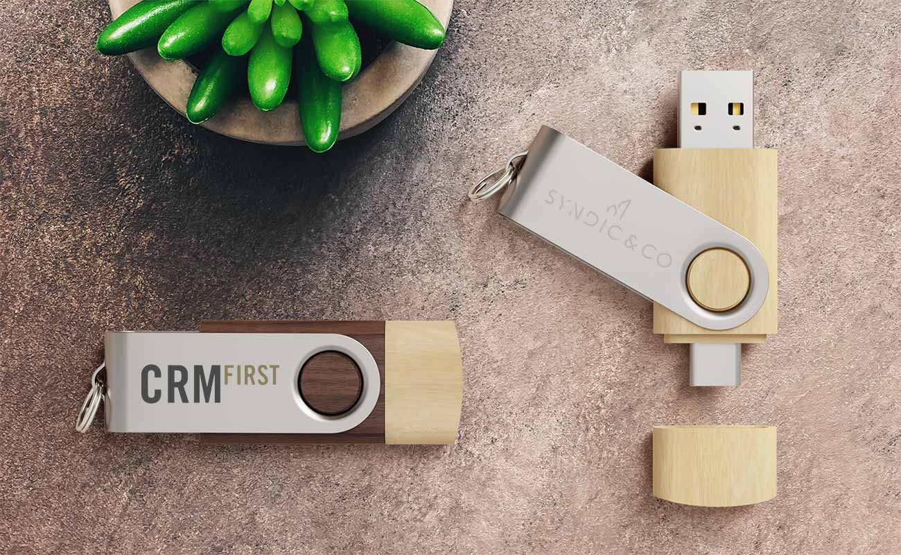 Twister Go Wood - Pendrive Personalizados con USB-C gallery thumbnail