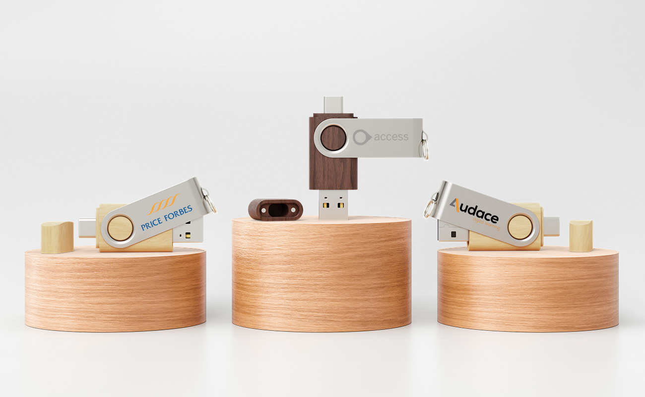 Twister Go Wood - Pendrives Personalizados con USB-C gallery thumbnail