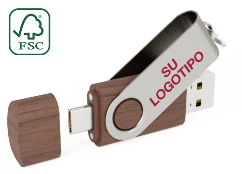 Twister Go Wood - USB tipo C Personalizados